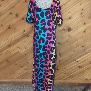 SHEIN Multicolor Leopard Print Maxi Dress